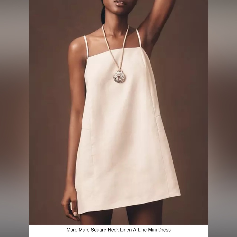 Elegant Cream Spaghetti Strap Dress
